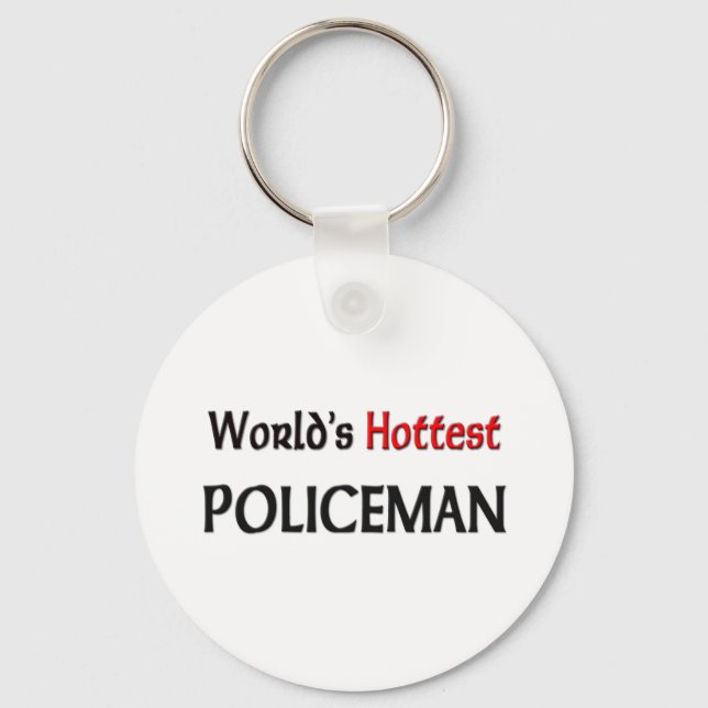 Worlds Hottest Policeman Key Ring (Front)