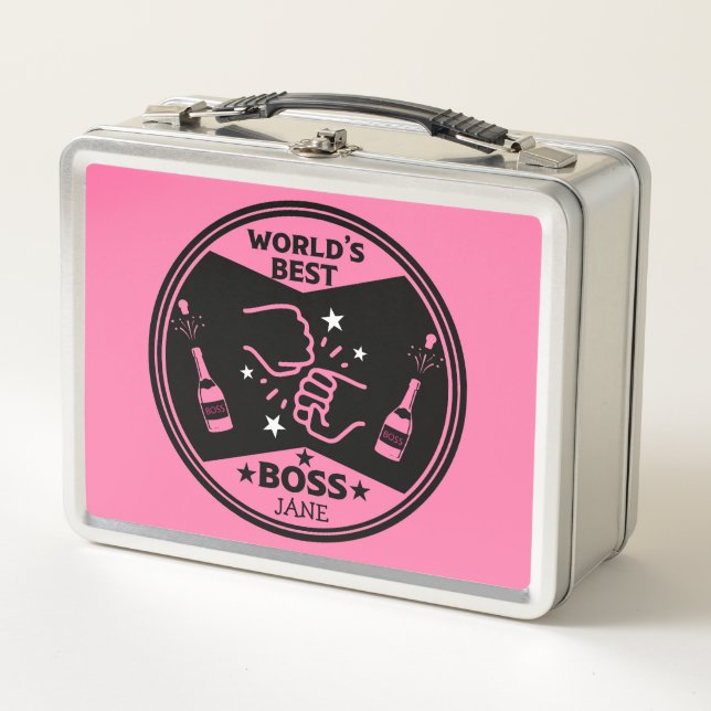 World's lady Greatest Boss Metal Lunch Box (Front)