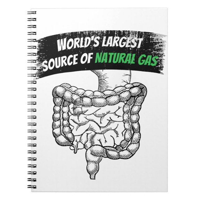 World's Largest Source Of Natural Gas Farting Notebook (Front)