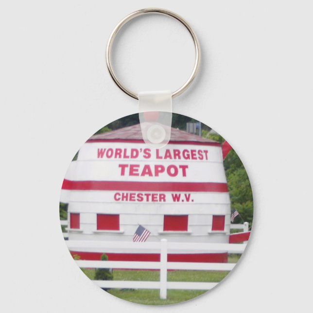World's Largest Teapot Key Ring (Front)