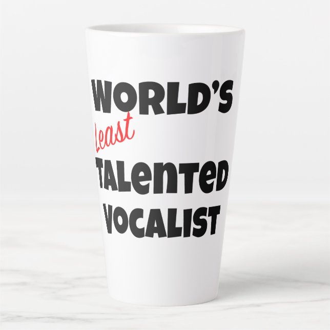 World's Least Talented Vocalist Gag Gift Mug (Front)