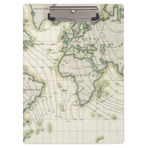 World's magnetic declination clipboard