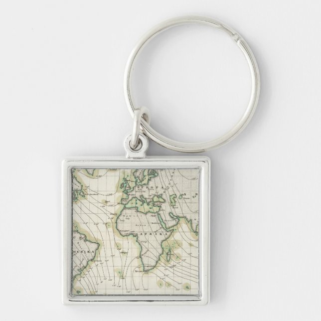World's magnetic declination key ring (Front)