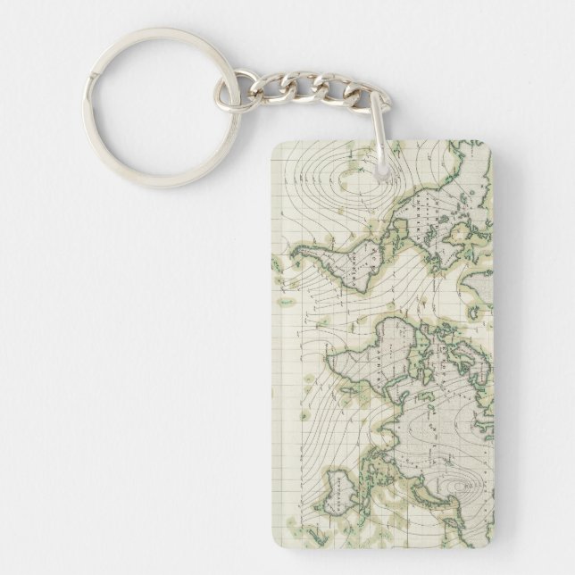 World's magnetic declination key ring (Front)