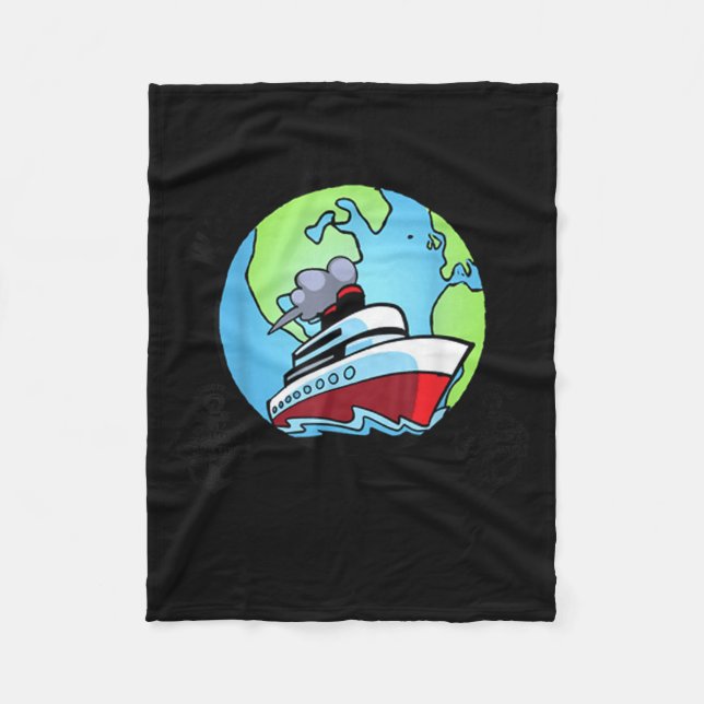 World's Maritime Daddy Ship Seaman Captain Husband Fleece Blanket (Front)
