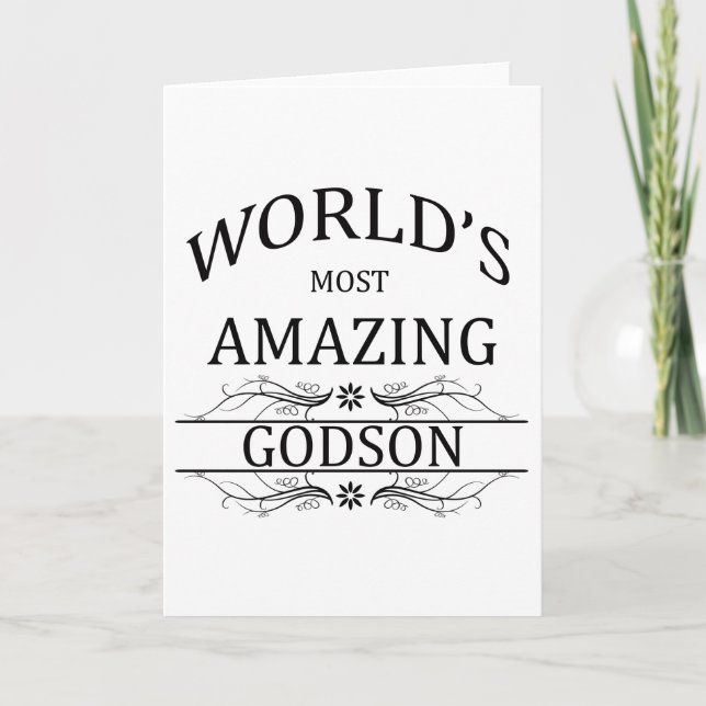 World's Most Amazing Godson Card (Front)