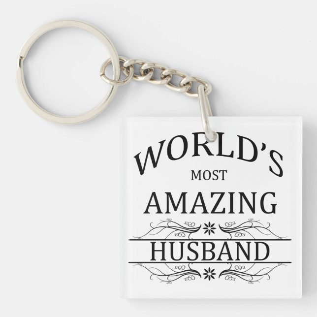 World's Most Amazing Husband Key Ring (Front)