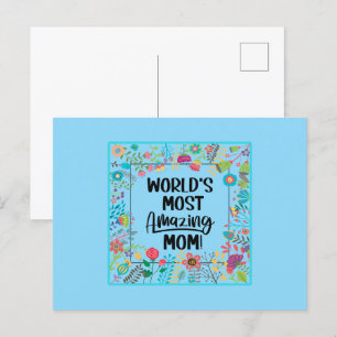 World's Most Amazing Mum Postcard