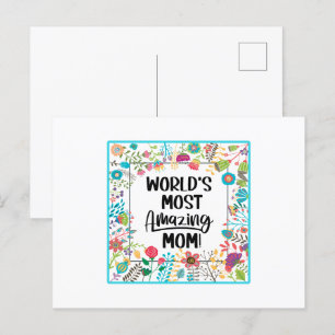 World's Most Amazing Mum Postcard