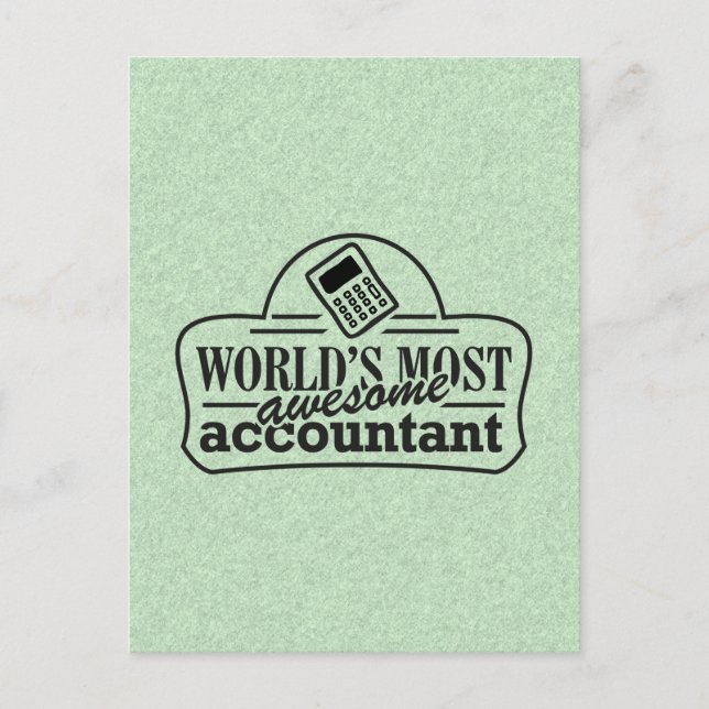 World's Most Awesome Accountant Postcard (Front)