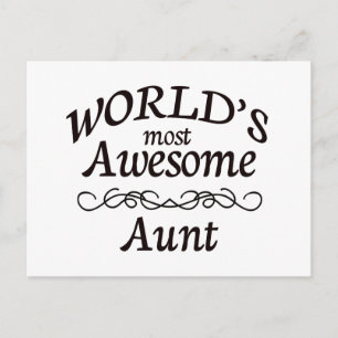 World's Most Awesome Aunt Postcard