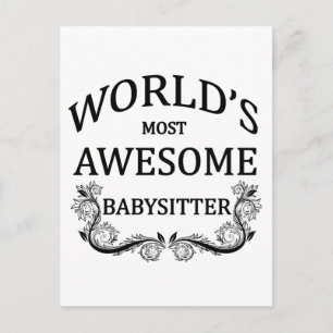 World's Most Awesome Babysitter Postcard