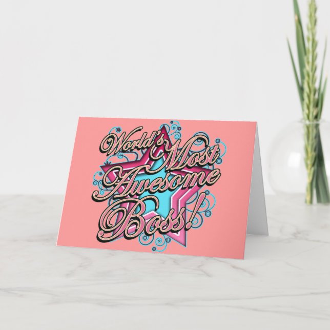 Worlds Most Awesome Boss Card (Front)