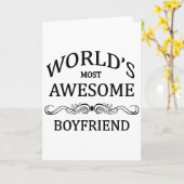 World's Most Awesome Boyfriend Card (Yellow Flower)