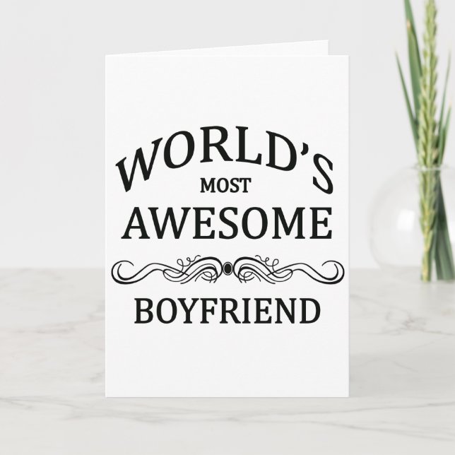 World's Most Awesome Boyfriend Card (Front)