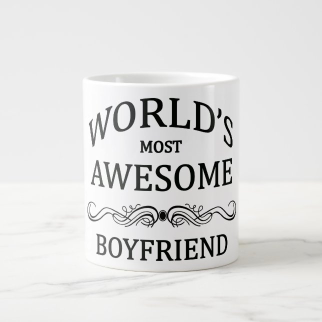 World's Most Awesome Boyfriend Large Coffee Mug (Front)