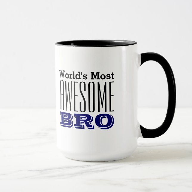 World's Most AWESOME BRO-Text Design Mug (Right)