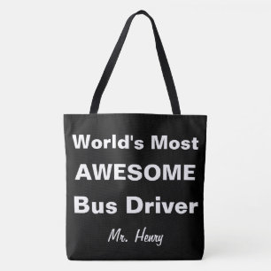 World's Most Awesome Bus Driver Personalised Tote Bag