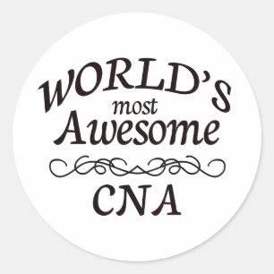 World's Most Awesome CNA Classic Round Sticker