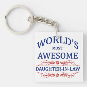 World's Most Awesome Daughter-In-Law Key Ring
