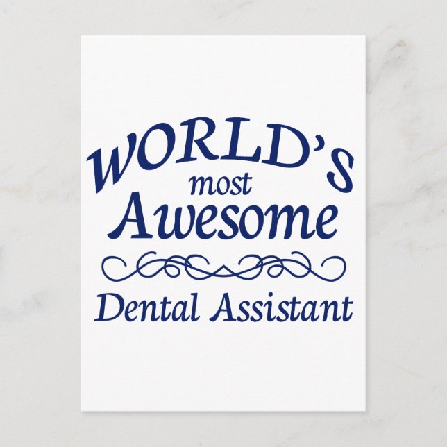 World's Most Awesome Dental Assistant Postcard (Front)