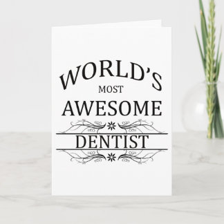 World's Most Awesome Dentist Card