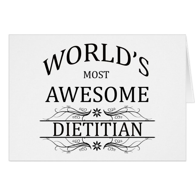 World's Most Awesome Dietician (Front Horizontal)