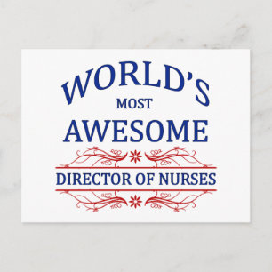 World's Most Awesome Director Of Nurses Postcard