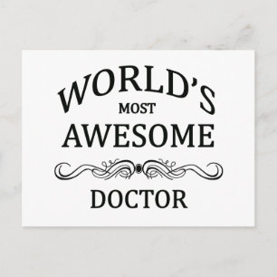 World's Most Awesome Doctor Postcard