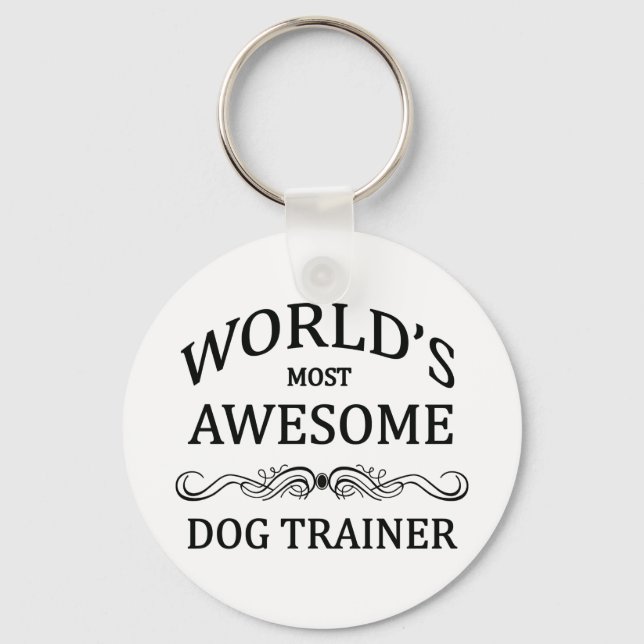 World's Most Awesome Dog Trainer Key Ring (Front)