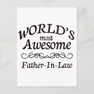 World's Most Awesome Father-In-Law Postcard