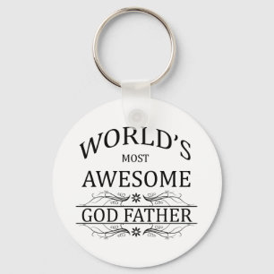 World's Most Awesome God Father Key Ring