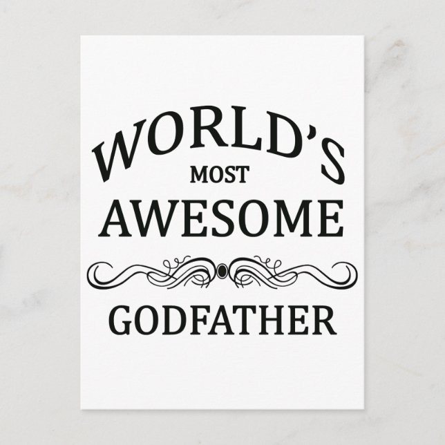 World's Most Awesome Godfather Postcard (Front)
