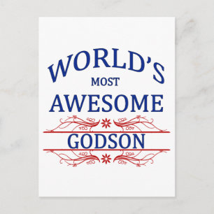 World's Most Awesome Godson Postcard
