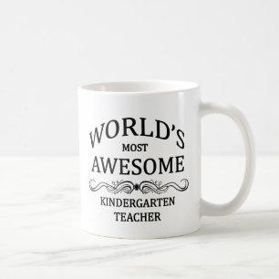 World's Most Awesome Kindergarten Teacher Coffee Mug
