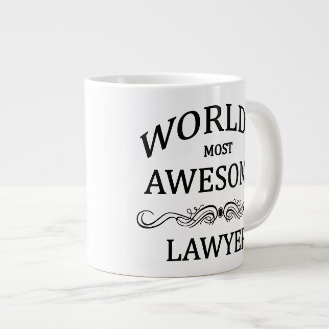 World's Most Awesome Lawyer Large Coffee Mug (Front Right)
