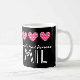 World's Most Awesome MOTHER IN LAW Hearts V02 Coffee Mug
