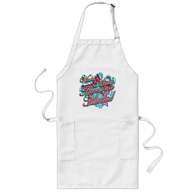 Worlds Most Awesome Mum Long Apron (Front)