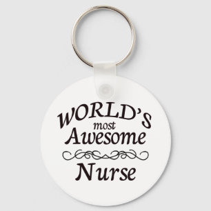 World's Most Awesome Nurse Key Ring