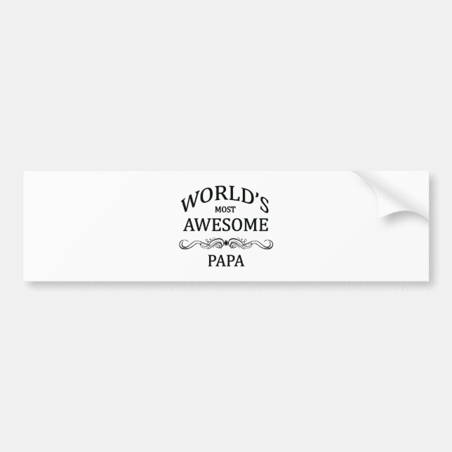 World's Most Awesome Papa Bumper Sticker (Front)