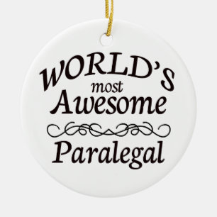 World's Most Awesome Paralegal Ceramic Tree Decoration