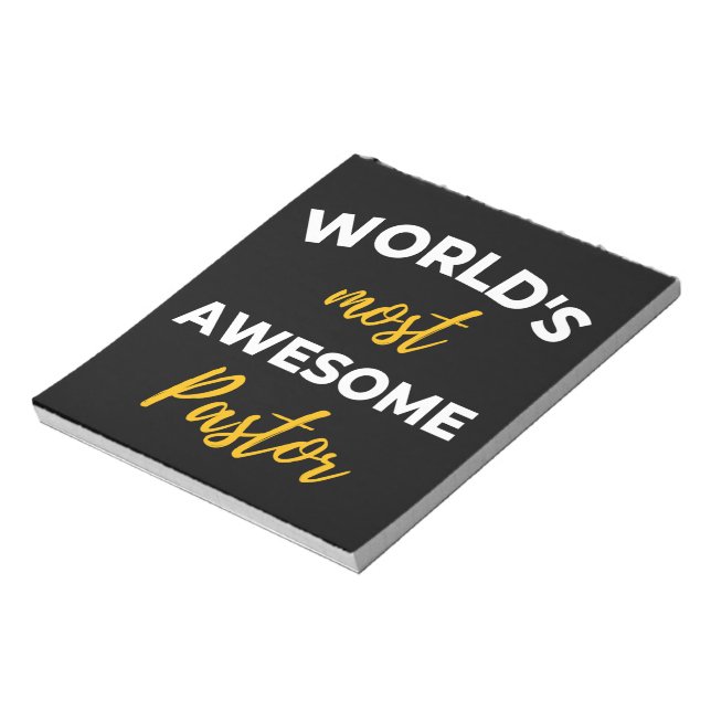 World's Most Awesome Pastor Notepad (Rotated)