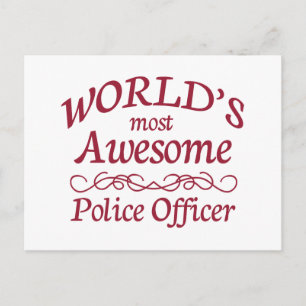 World's Most Awesome Police Officer Postcard