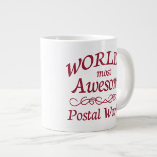 World's Most Awesome Postal Worker Large Coffee Mug