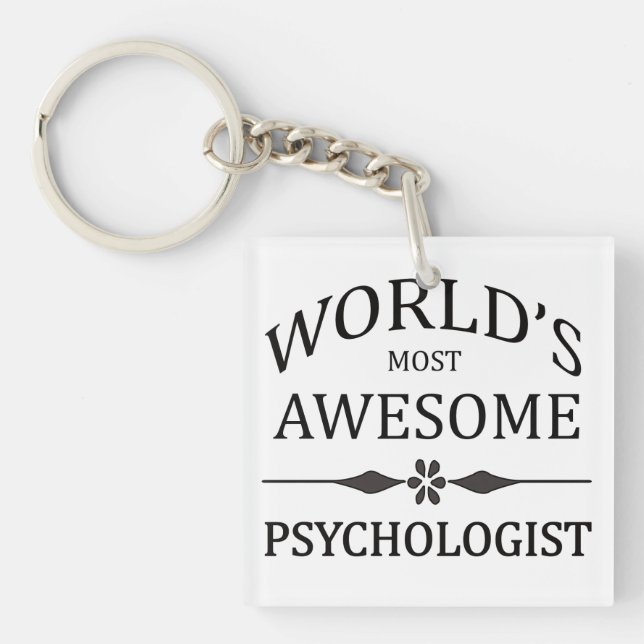 World's Most Awesome Psychologist Key Ring (Front)