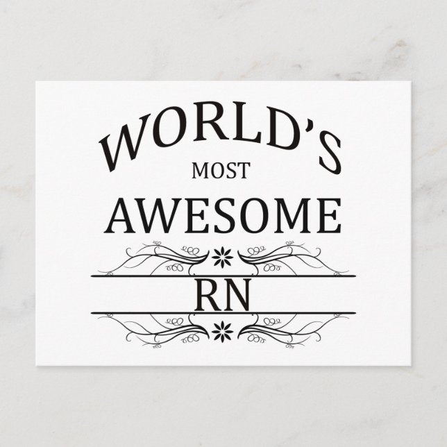 World's Most Awesome RN Postcard (Front)