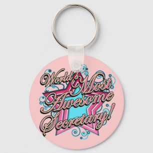 Worlds Most Awesome Secretary Key Ring