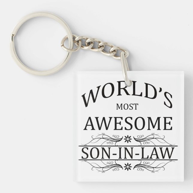 World's Most Awesome Son-in-Law Key Ring (Front)