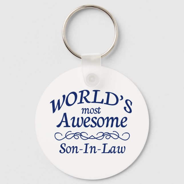World's Most Awesome Son-In-Law Key Ring (Front)