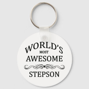 World's Most Awesome Stepson Key Ring